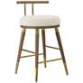 1_TOV Juniper 25 1/2" Cream Velvet Fabric Modern Counter Stool