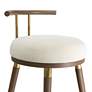 2_TOV Juniper 25 1/2" Cream Velvet Fabric Modern Counter Stool more views