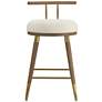 3_TOV Juniper 25 1/2" Cream Velvet Fabric Modern Counter Stool more views