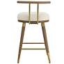 4_TOV Juniper 25 1/2" Cream Velvet Fabric Modern Counter Stool more views