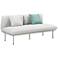 TOV Katti 65 1/2" Wide Light Gray Fabric Outdoor Modern Loveseat