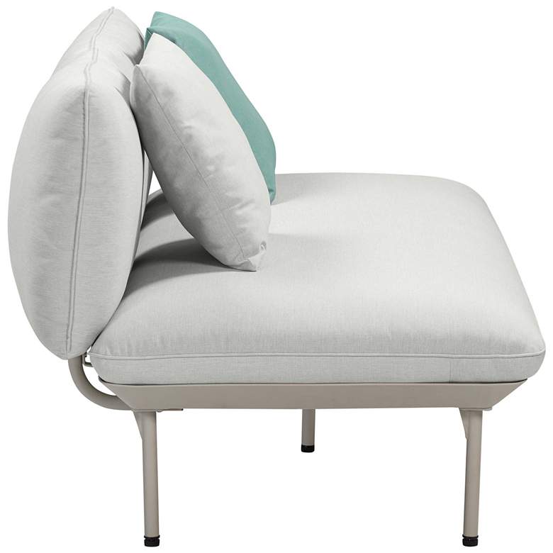 Image 3 TOV Katti 65 1/2" Wide Light Gray Fabric Outdoor Modern Loveseat more views