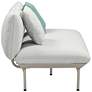 3_TOV Katti 65 1/2" Wide Light Gray Fabric Outdoor Modern Loveseat more views