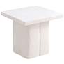 1_TOV Kayla 19" Wide Modern White Concrete Side Table