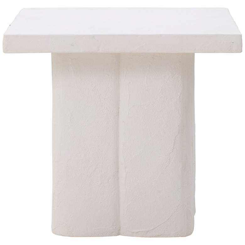Image 4 TOV Kayla 19" Wide Modern White Concrete Side Table more views