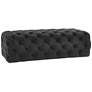 1_TOV Kaylee 51 1/4" Wide Jumbo Tufted Black Velvet Modern Ottoman