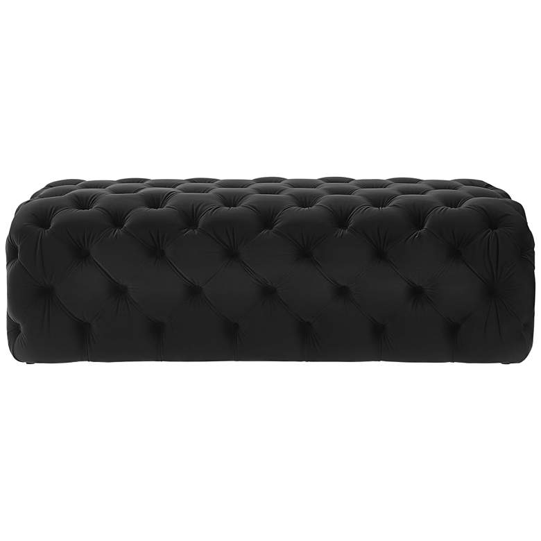 Image 3 TOV Kaylee 51 1/4" Wide Jumbo Tufted Black Velvet Modern Ottoman more views