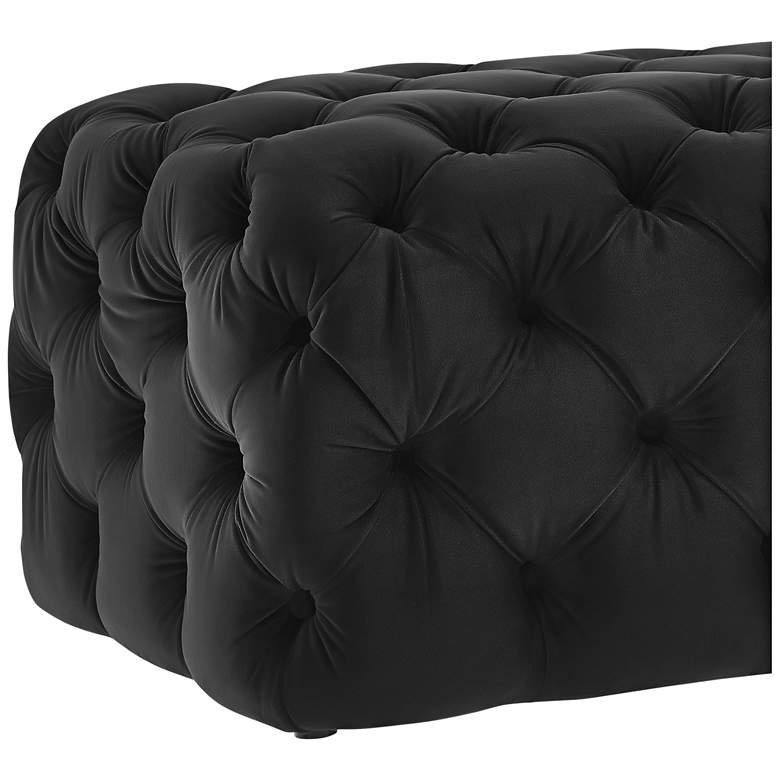 Image 4 TOV Kaylee 51 1/4" Wide Jumbo Tufted Black Velvet Modern Ottoman more views