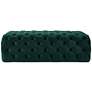 4_TOV Kaylee 51 1/4" Wide Modern Jumbo Tufted Green Velvet Ottoman more views