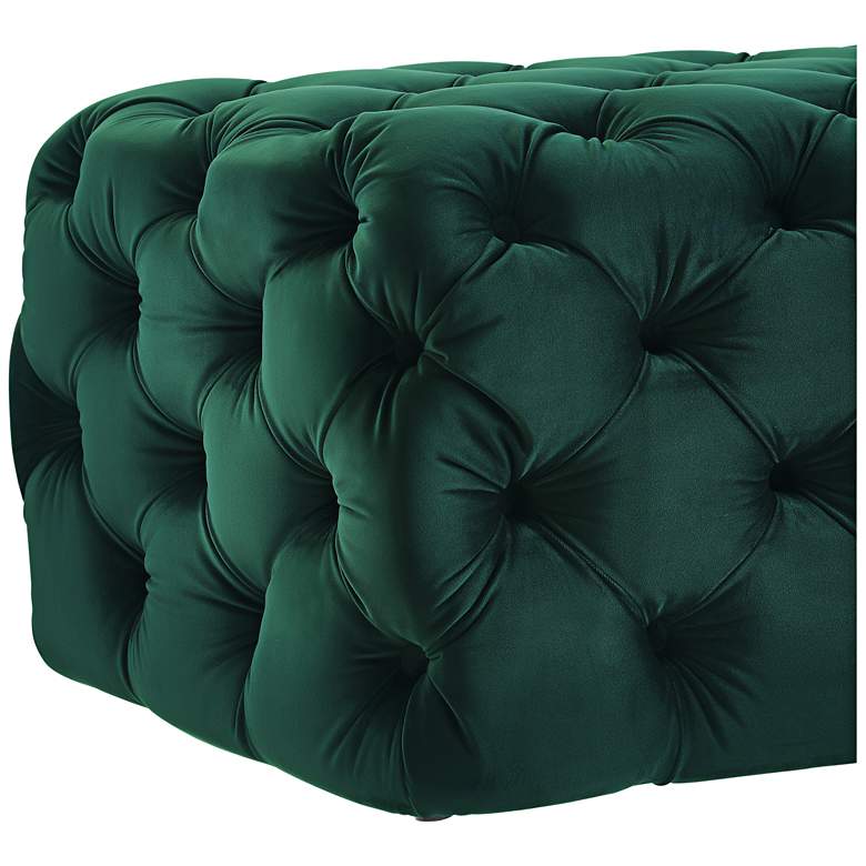 Image 5 TOV Kaylee 51 1/4" Wide Modern Jumbo Tufted Green Velvet Ottoman more views