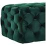 5_TOV Kaylee 51 1/4" Wide Modern Jumbo Tufted Green Velvet Ottoman more views
