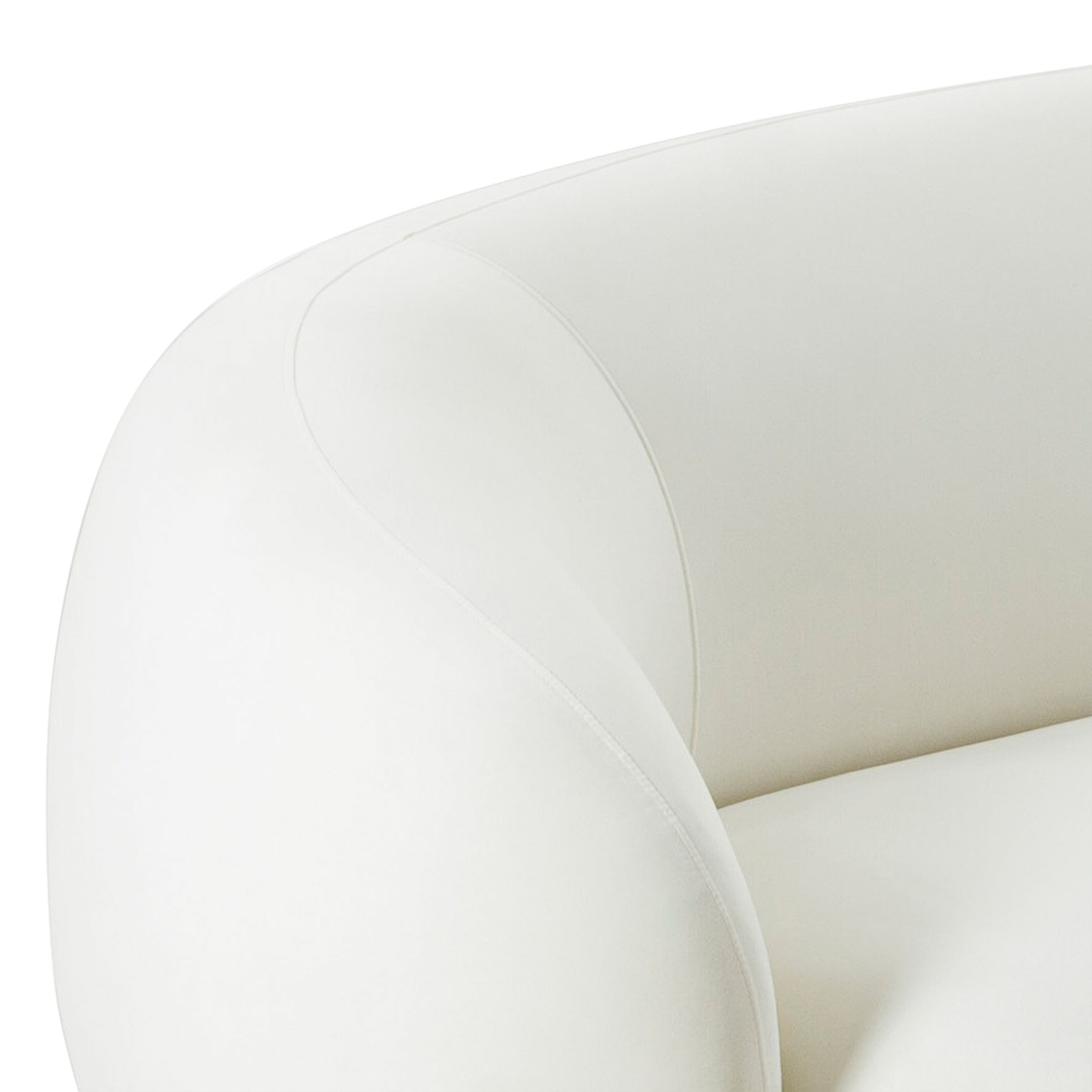 Image 3 TOV Kendall 119 3/4" Wide Cream Velvet Fabric Modern Sofa more views