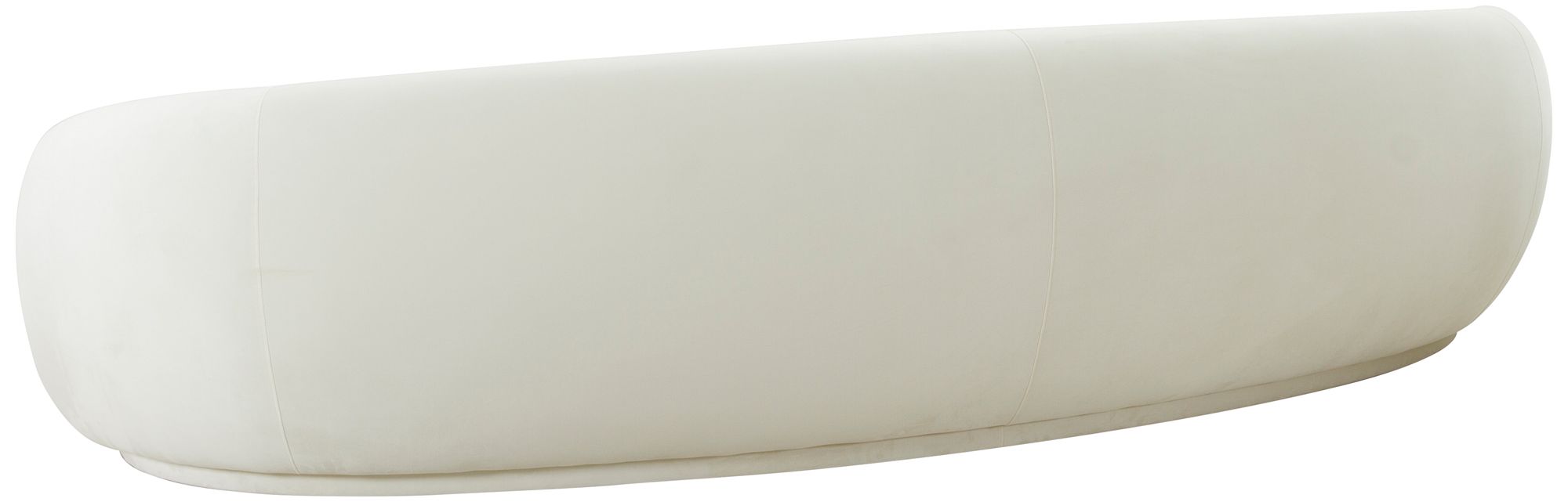 Image 7 TOV Kendall 119 3/4" Wide Cream Velvet Fabric Modern Sofa more views