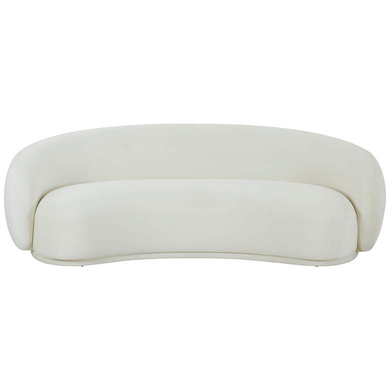Image 3 TOV Kendall 89 3/4" Wide Modern Cream Velvet Curved Sofa more views