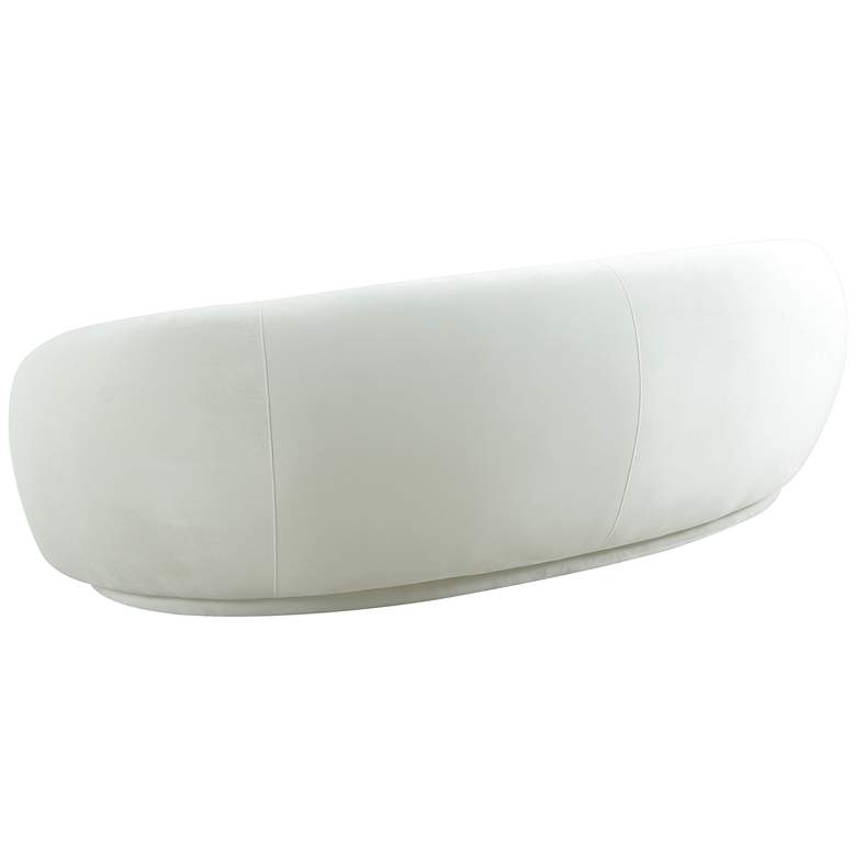 Image 4 TOV Kendall 89 3/4" Wide Modern Cream Velvet Curved Sofa more views