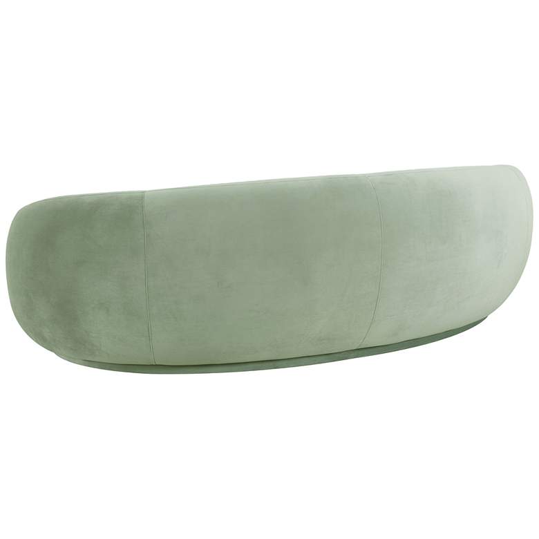 Image 4 TOV Kendall 89 3/4" Wide Moss Green Velvet Modern Curved Sofa more views