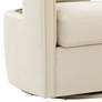 4_TOV Kennedy 30" Wide Cream Velvet Fabric Modern Swivel Chair more views