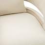 5_TOV Kennedy 30" Wide Cream Velvet Fabric Modern Swivel Chair more views