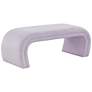 2_TOV Kenya 48" Wide Modern Purple Lavender Velvet Fabric Rocks Bench