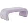TOV Kenya 48" Wide Modern Purple Lavender Velvet Fabric Rocks Bench