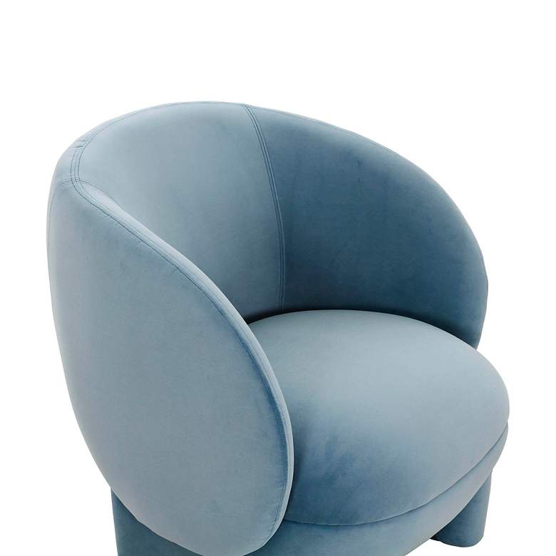 Image 3 TOV Kiki 28" Wide Blue Stone Velvet Fabric Modern Accent Chair more views