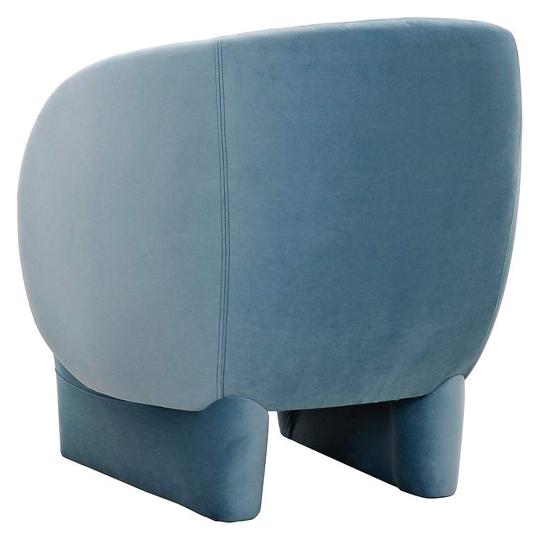 Image 5 TOV Kiki 28" Wide Blue Stone Velvet Fabric Modern Accent Chair more views