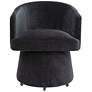 3_TOV Kristen 24" Wide Black Upcycled Chenille Fabric Rolling Desk Chair more views