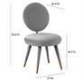 TOV Kylie 21" Wide Light Gray Velvet Fabric Modern Dining Chair in scene