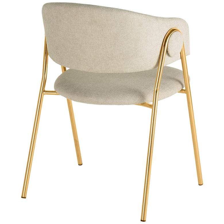 Image 5 TOV Lara Cream Fabric Modern Dining Chairs Set of 2 more views