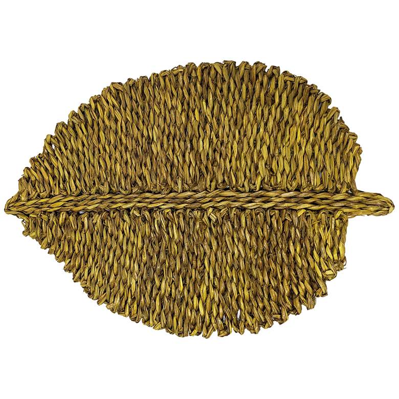 Image 2 TOV Leaf 19 1/2" High Yellow Seagrass Table Placemats Set of 4 more views