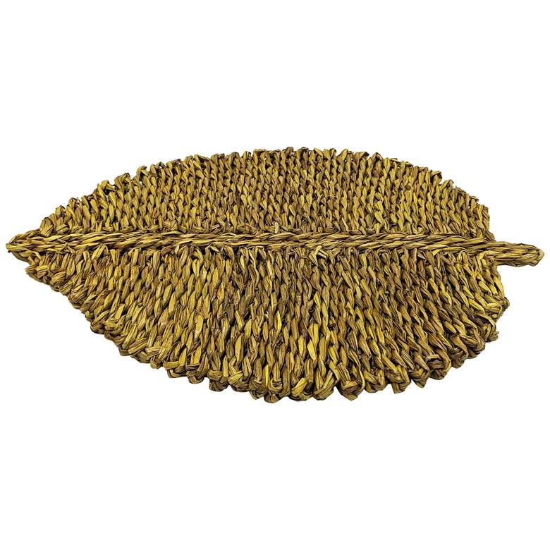 Image 3 TOV Leaf 19 1/2" High Yellow Seagrass Table Placemats Set of 4 more views