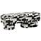 TOV Lena 47 1/4" Wide Black and White Jacquard Rectangular Bench