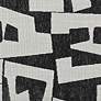 2_TOV Lena 47 1/4" Wide Black and White Jacquard Rectangular Bench more views