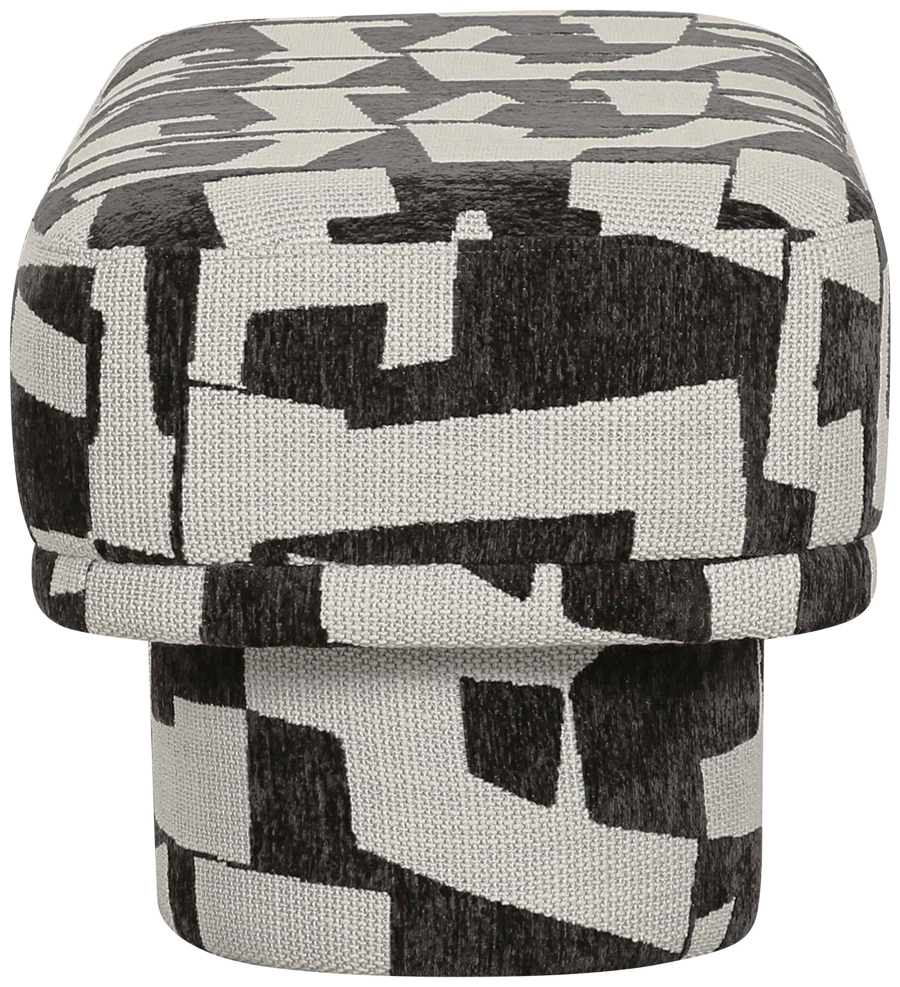 Image 3 TOV Lena 47 1/4" Wide Black and White Jacquard Rectangular Bench more views