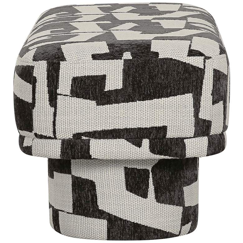Image 3 TOV Lena 47 1/4" Wide Black and White Jacquard Rectangular Bench more views