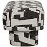 3_TOV Lena 47 1/4" Wide Black and White Jacquard Rectangular Bench more views