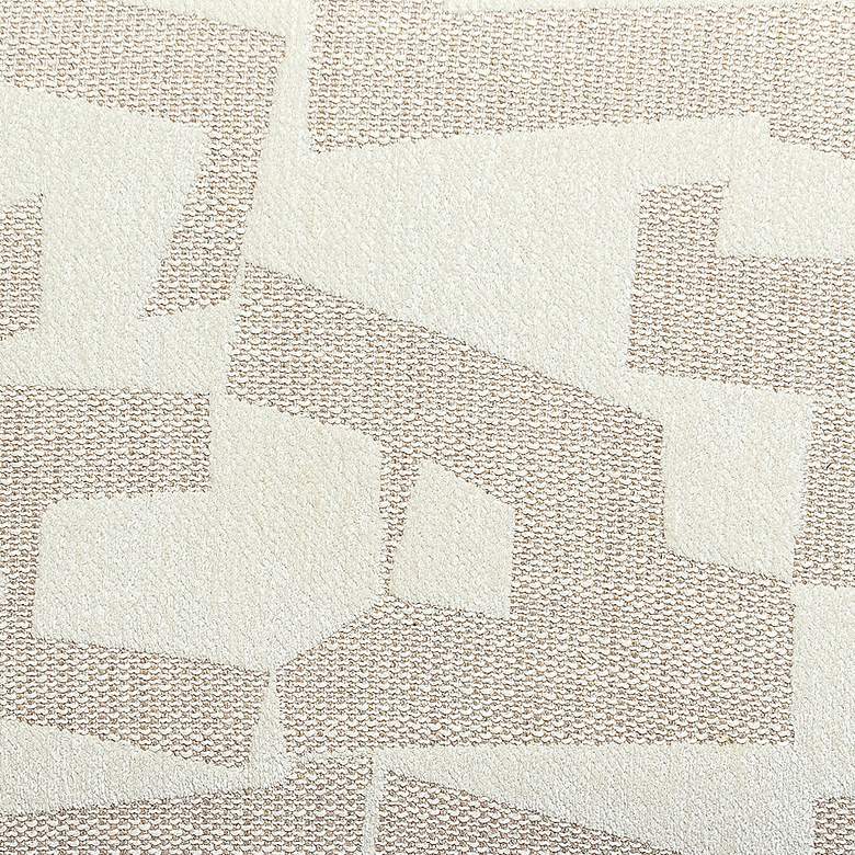 Image 2 TOV Lena 47 1/4" Wide Cream Textured Jacquard Rectangular Bench more views