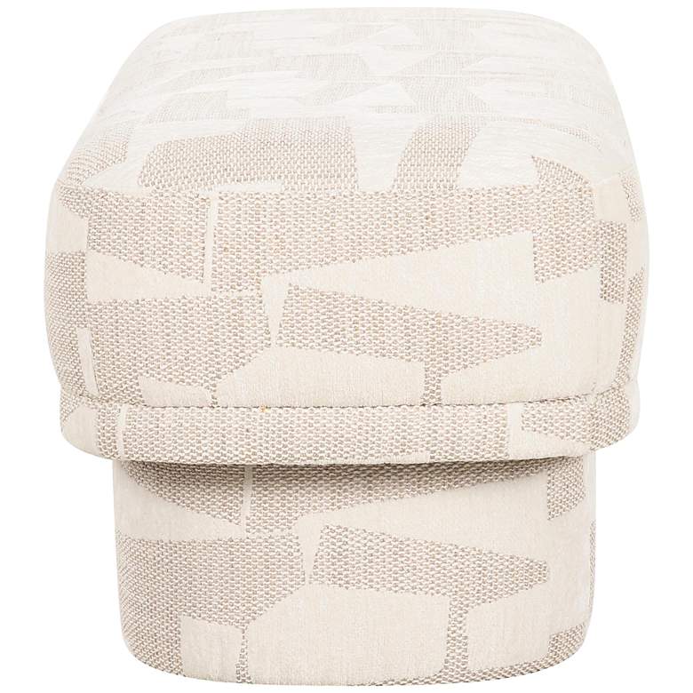 Image 3 TOV Lena 47 1/4" Wide Cream Textured Jacquard Rectangular Bench more views