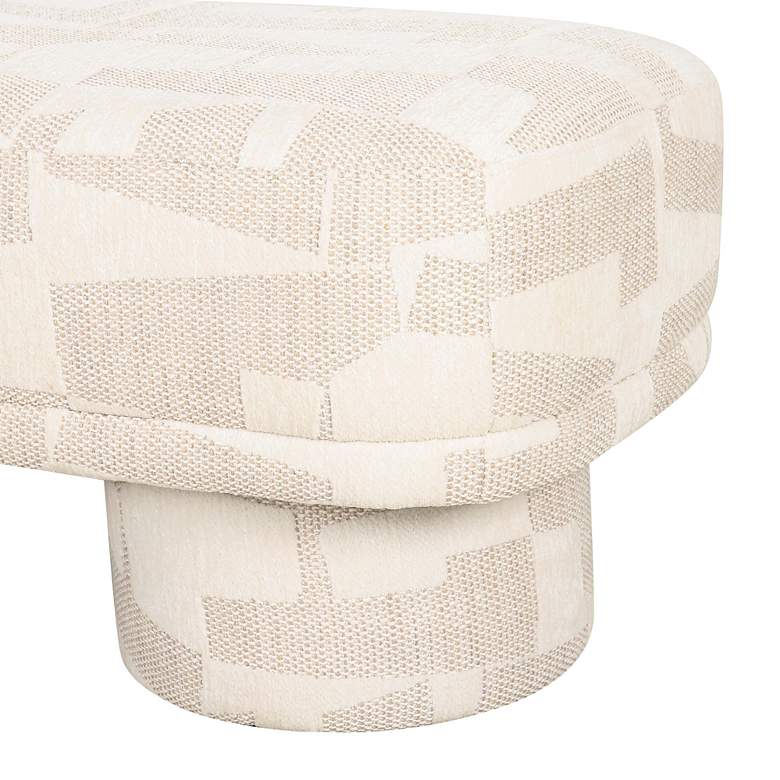 Image 4 TOV Lena 47 1/4" Wide Cream Textured Jacquard Rectangular Bench more views