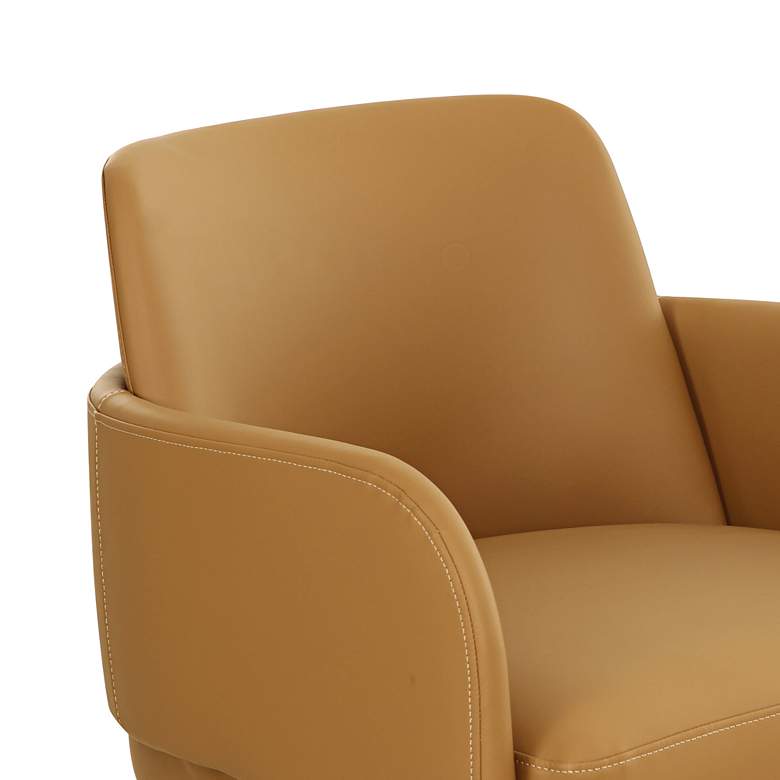 Image 2 TOV Leo 23 1/2" Wide Tan Performance Vegan Leather Modern Dining Chair more views