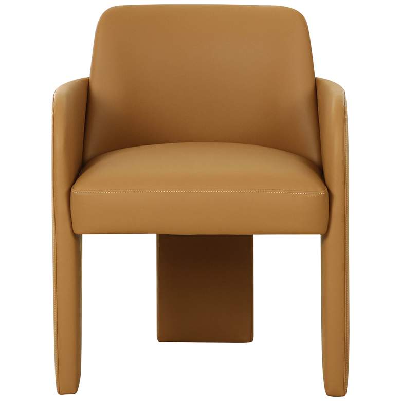 Image 3 TOV Leo 23 1/2" Wide Tan Performance Vegan Leather Modern Dining Chair more views