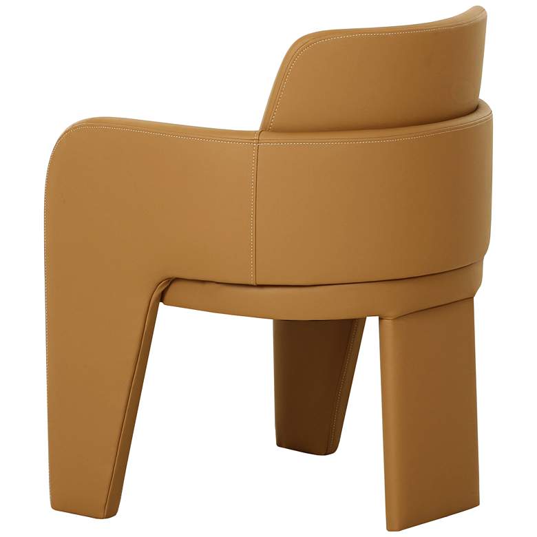 Image 4 TOV Leo 23 1/2" Wide Tan Performance Vegan Leather Modern Dining Chair more views