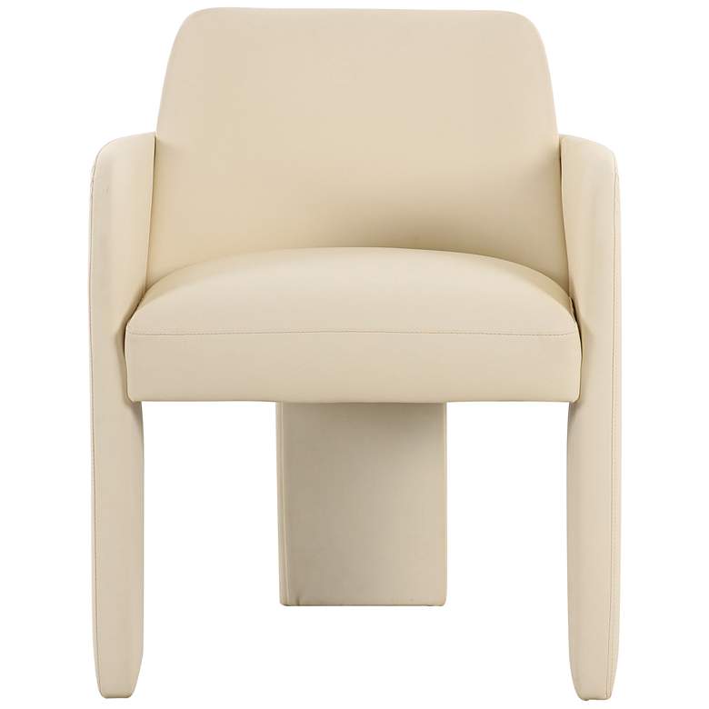 Image 3 TOV Leo 23 1/2" Wide White Cream Vegan Leather Modern Dining Chair more views
