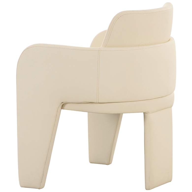 Image 4 TOV Leo 23 1/2" Wide White Cream Vegan Leather Modern Dining Chair more views