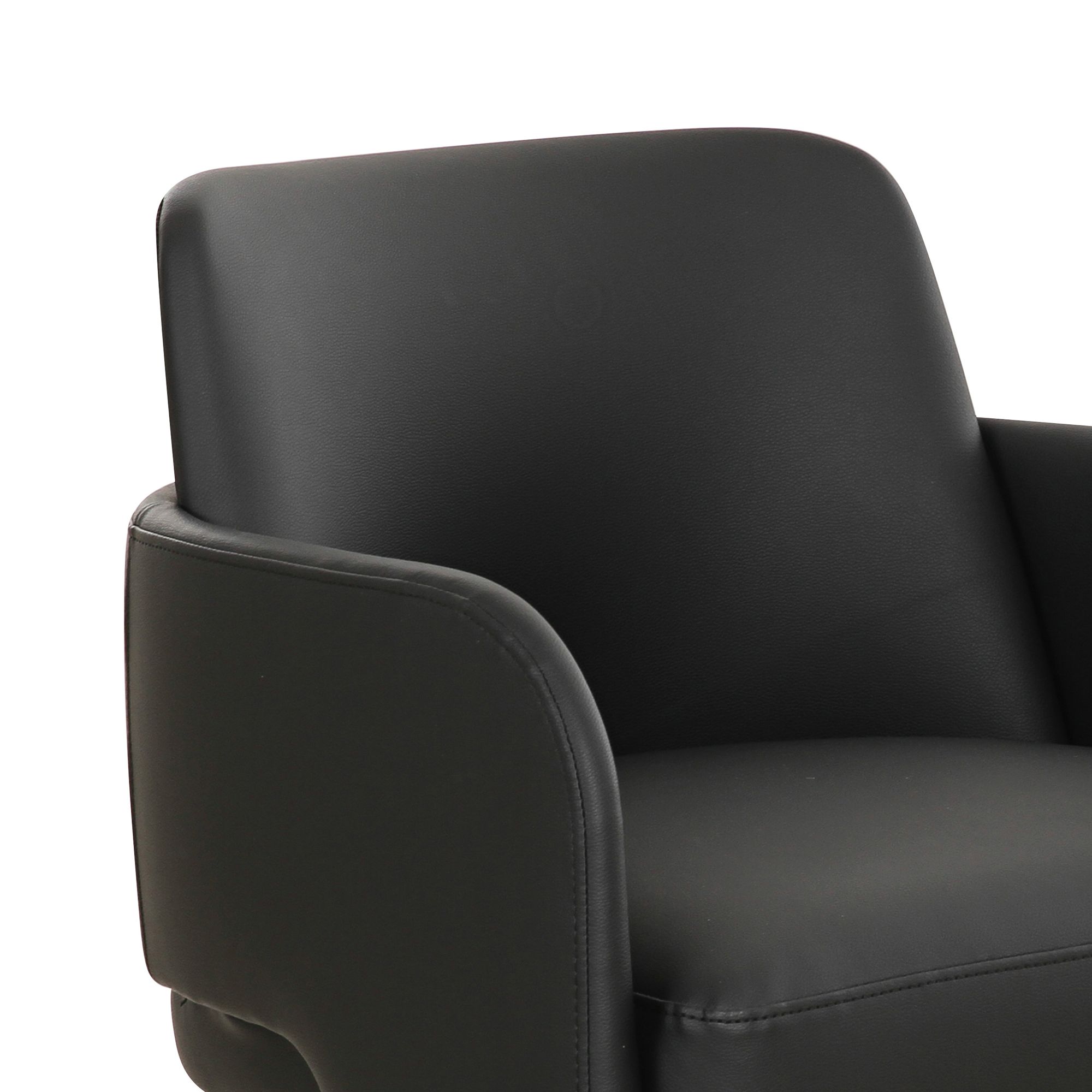 Image 2 TOV Leo Black 23 1/2" Wide Performance Vegan Leather Dining Chair more views