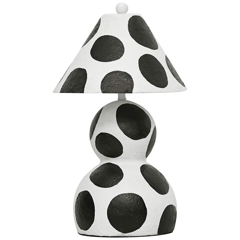 Image 2 TOV Lerici 18 1/2" High Black and White Papier Mache Table Lamp