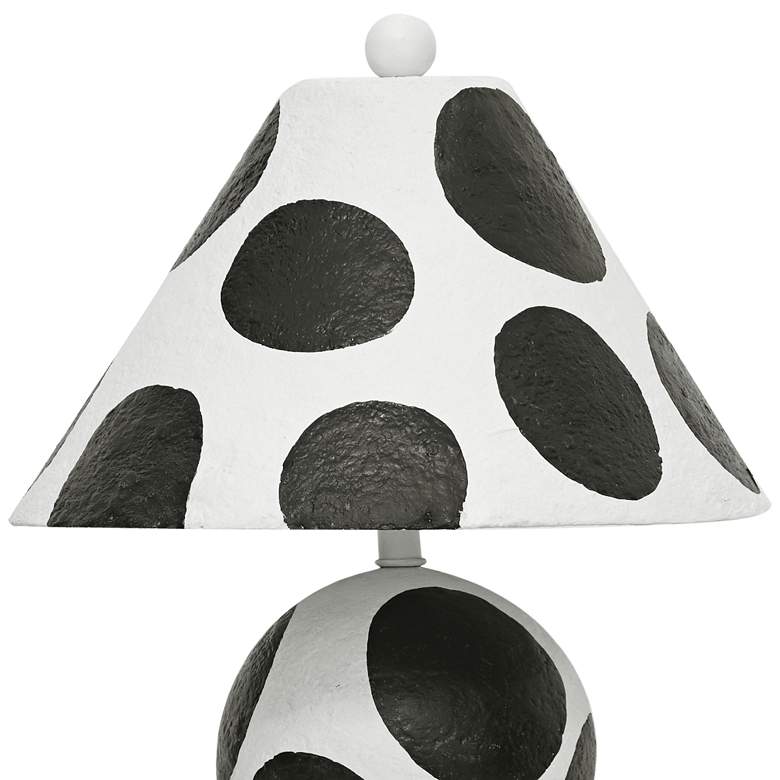 Image 3 TOV Lerici 18 1/2" High Black and White Papier Mache Table Lamp more views