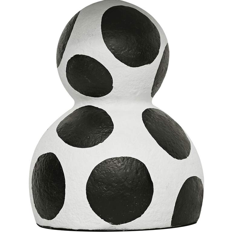 Image 4 TOV Lerici 18 1/2" High Black and White Papier Mache Table Lamp more views