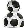 4_TOV Lerici 18 1/2" High Black and White Papier Mache Table Lamp more views