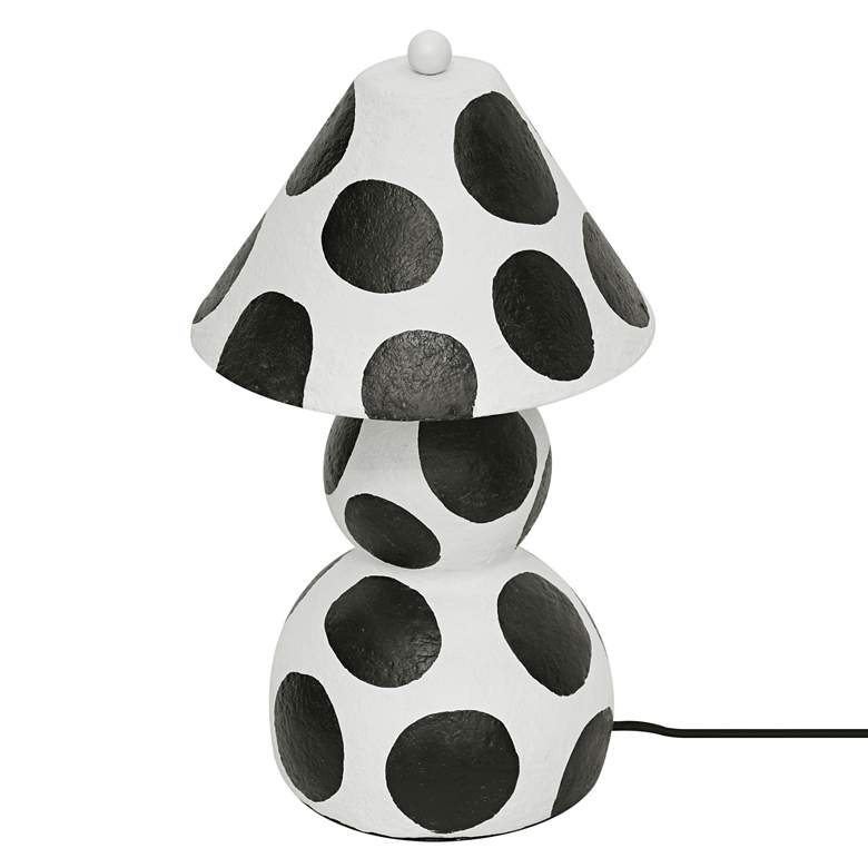 Image 5 TOV Lerici 18 1/2" High Black and White Papier Mache Table Lamp more views